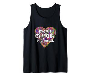 Broken Crayons Still Color Mental Health Awareness Débardeur