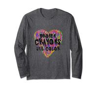 Broken Crayons Still Color Mental Health Awareness Manche Longue