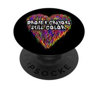 Broken Crayons Still Color PopSockets PopGrip Adhésif