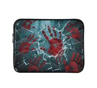Broken Glass Housse de protection matelassée imperméable pour ordinateur portable 14-16" Rouge sang