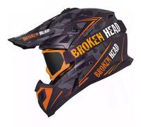 Broken Head Casque Cross Escadron Rebelution Orange + MX-2 Lunettes Orange