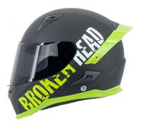 Broken Head Sport-Integralhelm Beproud Pro Vert Ltd.Édition + Noir Viseur