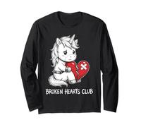 Broken Hearts Club Unicorn Cute Heartbroken Emo Manche Longue