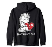 Broken Hearts Club Unicorn Cute Heartbroken Emo Sweat à Capuche