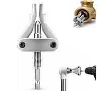 Broken Pipe Thread Extractor Tool for 1/2", 3/4", 1"，3-in-1 Heavy Duty Universal Hex Shank Broken Pipe Extractor, Drill-Powered Pipes & Thread Removal Tool, for Faucet ValveFaucet Valve (1Pcs)