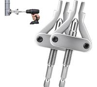 Broken Pipe Thread Extractor Tool for 1/2, 3/4 & 1 Inch Pipes, Drill Powered Pipe Extractor Set with 1/4 Inch Hex Shank (2PC)