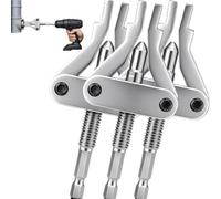 Broken Pipe Thread Extractor Tool for 1/2, 3/4 & 1 Inch Pipes, Drill Powered Pipe Extractor Set with 1/4 Inch Hex Shank (3PC)