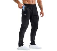 BROKIG Pantalon de jogging Zero Armor pour homme avec poches zippées, Noir , L