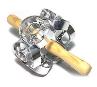 BROLEO 1 emporte-pièce rotatif en métal pour donuts - Machine à pâtisserie - Outil de cuisine pour la cuisson - Acier et bois