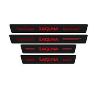 BROLEO 4 Pièces Plaques de Protection de Seuil de Porte de Voiture pour Laguna 1 2 3 MK1 MK2 MK3 1994-2015, Accessoires de Garniture d'Autocollant de Pédale de Couverture de Seuil