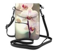 BROLEO An Orchid. Petit sac à bandoulière en cuir pour femme, imperméable et durable