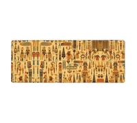 BROLEO Ancient Egypt Tribe Series Tapis de souris extra large avec forte adhérence, durable, bord de verrouillage précis 30,5 x 80 cm