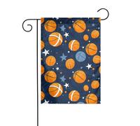BROLEO Ballon de basket-ball avec impression sport pour jardin, extérieur, cour, décoration tendance 30,5 x 45,7 cm