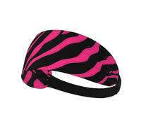 BROLEO Bandeau de sport pour femme avec imprimé zébré et tigre léopard rose
