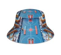 BROLEO Basketball Arena Prints Chapeau bob réfléchissant léger respirant pliable pour homme et femme Noir