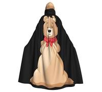 BROLEO Bear In The Sack Impression Halloween Cape à capuche pour homme et femme Manteau pour jeu de rôle