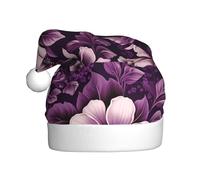BROLEO Beau chapeau de Noël violet imprimé floral pour adulte pour homme et femme vêtements bandeau pour les occasions festives
