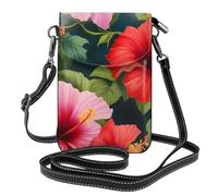 BROLEO Beau téléphone portable pour femme avec prépuce en cuir, étui à rabat en bandoulière, petite bandoulière réglable