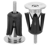 BROLEO Bouchon de guidon de vélo, fabrication exquise, installation simple en alliage d'aluminium pour VTT pour vélos de route (argenté)