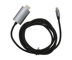 BROLEO Câble USB C vers HD, Câble d'interface Multimédia de Type C vers HD Transfert Rapide 4K 60Hz Prise en Charge Plug and Play Noir Gris pour Projecteurs