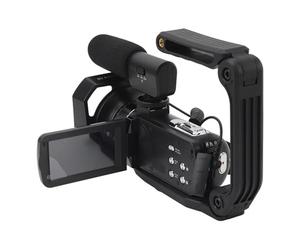 BROLEO Caméscope 4K HD, caméra vidéo de 56 MP 30 FPS avec télécommande, vision nocturne, zoom 18x, caméra Vlog avec écran tactile IPS de 3,0 pouces pour photographie, voyage