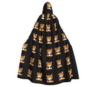 BROLEO Cape à capuche coquine petit tigre avec lunettes de soleil imprimé Halloween adulte vêtements homme et femme manteau manteau jeu de rôle