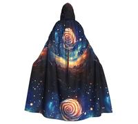 BROLEO Cape à capuche Lollipop in the Starry Sky Prints Halloween adulte pour fêtes costumées et événements à thème