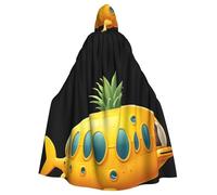 BROLEO Cape à capuche pour adulte avec imprimé ananas sous-marin, sans fermeture éclair, confortable pour les fêtes costumées