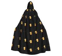 BROLEO Cape à capuche pour adulte avec imprimé papillons et petits monstres, sans fermeture éclair, confortable pour les fêtes costumées