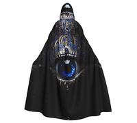 BROLEO Cape à capuche pour adulte Motif mauvais œil pour homme et femme