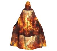 BROLEO Cape à capuche pour homme et femme avec impression orage pour Halloween