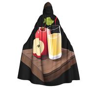 BROLEO Cape à capuche pour homme et femme avec imprimé « Apple Drink On The Table » pour Halloween