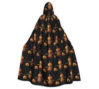 BROLEO Cape à capuche pour homme et femme Motif épouvantail citrouille Halloween