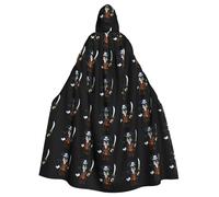 BROLEO Cape à capuche pour homme et femme Motif fantôme pirate