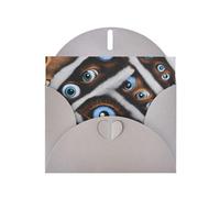 BROLEO Carte de vœux grise avec impression « The evil eye looks ked », parfaite pour la Saint-Valentin, un anniversaire de mariage et des invitations de fête