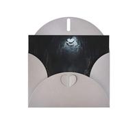 BROLEO Carte de vœux grise imprimée chauve-souris foncée parfaite pour la Saint-Valentin, un anniversaire de mariage et des invitations de fête