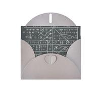 BROLEO Carte de vœux mathématiques géométrique geek calculus image pour Noël, anniversaire d'enfant, Saint-Valentin et invitation à une fête grise
