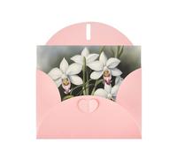 BROLEO Carte de vœux rose avec clochette blanche - Parfaite pour la Saint-Valentin, un anniversaire de mariage et des invitations de fête