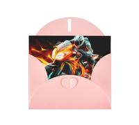 BROLEO Carte de vœux rose avec image de moto cool pour Noël, anniversaire d'enfant, Saint-Valentin et invitation à une fête