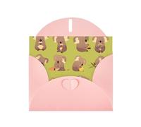 BROLEO Carte de vœux rose drôle koalas pour Noël, anniversaire d'enfant, Saint-Valentin et invitation à une fête