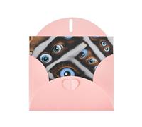 BROLEO Carte de vœux rose « The evil eye looks ked » - Parfait pour la Saint-Valentin, un anniversaire de mariage et des invitations de fête