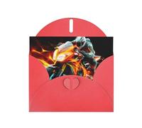 BROLEO Carte de vœux rouge avec image de moto cool pour Noël, anniversaire d'enfant, Saint-Valentin et invitation à une fête