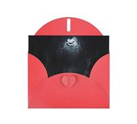 BROLEO Carte de vœux rouge avec impression chauve-souris foncée parfaite pour la Saint-Valentin, un anniversaire de mariage et des invitations de fête