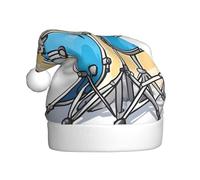 BROLEO Chapeau de Noël avec motif de batteur de dessin animé pour adulte pour homme et femme, vêtements bandeau pour les occasions festives