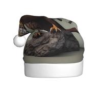 BROLEO Chapeau de Noël imprimé aigle gardant l'épée pour adulte, accessoire de qualité doux, léger et moelleux