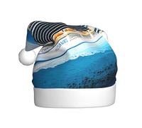 BROLEO Chapeau de Noël imprimé bateau de croisière pour adulte, accessoire de qualité doux, léger et moelleux