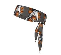 BROLEO Chapeau de sorcière avec imprimé citrouille, foulard de sport, absorbant la transpiration et respirant, bandeau de mouvement, foulard double face