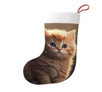 BROLEO Chaussette de décoration de Noël - Tissu de qualité, amélioration de l'atmosphère festive, jolis petits chats imprimés