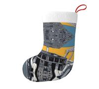 BROLEO Chaussettes de Noël avec imprimé cockpit - Grande capacité - Décoration