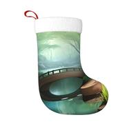 BROLEO Chaussettes décoratives de Noël motif Little Bridge in the East utilisées pour les activités communautaires, les spectacles sur scène et les rassemblements de vacances